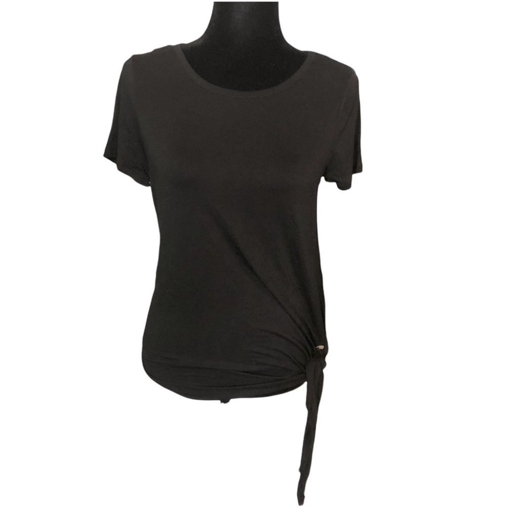 Michael Michael Kors Black T-Shirt, Side Tie